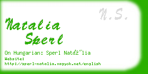 natalia sperl business card